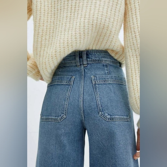 Mango Catherine Light Blue Flare Jeans Size 2 - Picture 4 of 12